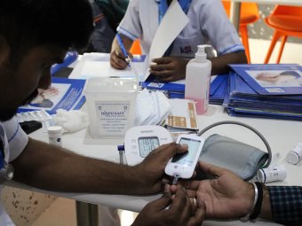 Health Screening at Medical Camp